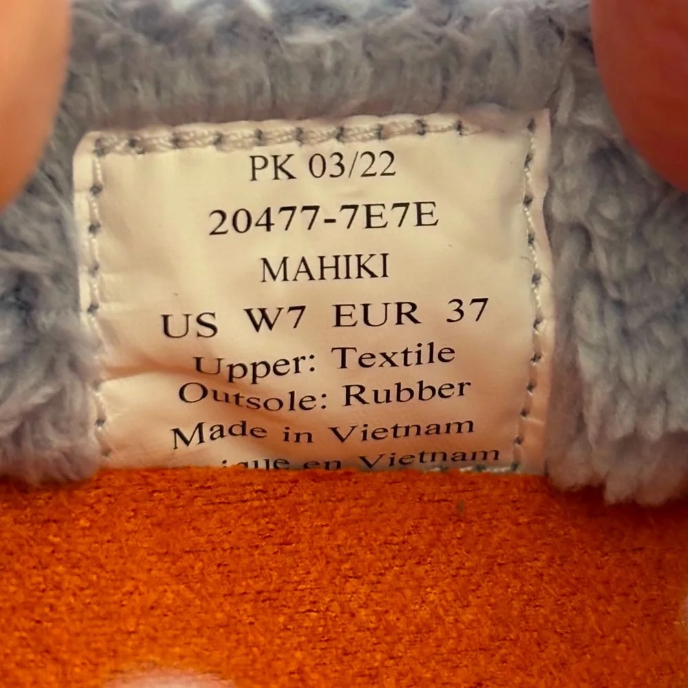OLUKAI Mahiki Navy Sherpa-Trimmed Slipper Sneaker--7 - Picture 14 of 15